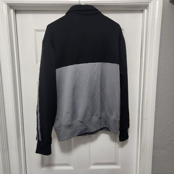 Adidas Originals Mens Black Grey Trefoil Tracksuit Top Jacket size Medium - Picture 3 of 6